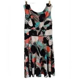 Floral Sleeveless Dress - Multicolor